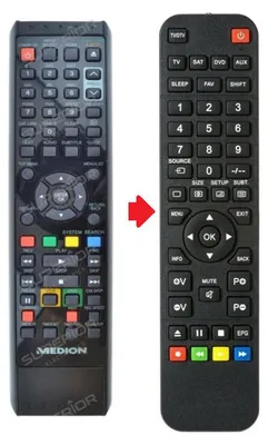 Produktbild von Ersatz Fernbedienung für  Medion MD83425 NC128 VHS DVD Recorder