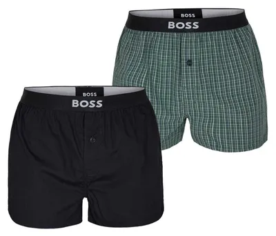 Immagine prodotto di Boss - Boxer da uomo (confezione da 2) GT16023 (S) (verde/nero)