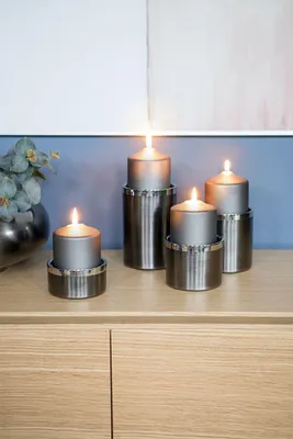 Produktbild von Fink VITO Stumpenkerzenhalter L - antik grau