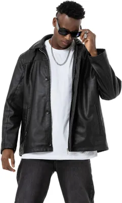 Produktbild von Red Bridge Herren Kunst-Lederjacke Übergangsjacke Schwarz S