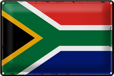 Produktbild von Blechschild Flagge Südafrika 30x20cm Retro South Africa