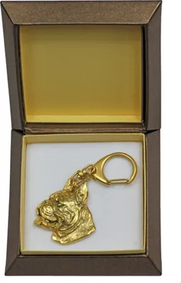Produktbild von Boxer, Deutscher Boxer I - Vergoldeter Schlüsselanhänger mit Hund in Geschenkbox, Handtaschen-Dekoration, Luxus-Accessoire der Marke Art-Dog