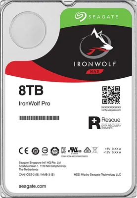 Produktbild von SEAGATE Ironwolf 8000 8TB 7200rpm SATA III 8,89cm 3,5Zoll NAS HDD Retail SinglePack