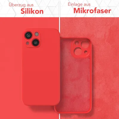 Produktbild von EAZY CASE - TPU Hülle für Apple iPhone 13 Mini, TPU Case stoßfeste Handyhülle, weiches Cover mit Kameraschutz, Silikonhülle in Rot