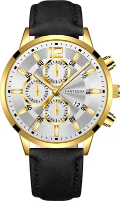 Produktbild von Nico Uhr – Sportlich-elegante Herrenuhr in Schwarz/Gold KP11695