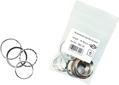 Zdjęcie produktu dla WEDO Metall-Schlüsselringe 15er Sortimentspackung