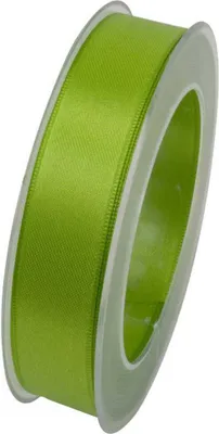 Produktbild von Doppelsatin Stoffband Schleifenband 25mm (1m=0,32EUR) hellgrün 25m Rolle Goldina