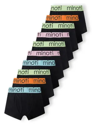 Produktbild von Minoti 10er-Pack Boxershorts Schwarz Gr. 98 für Jungen