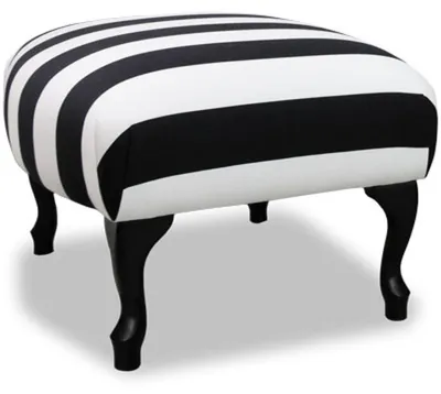 Immagine prodotto di Sgabello Casa Padrino nero / bianco a righe / nero - Sgabelli di design - Arredamento