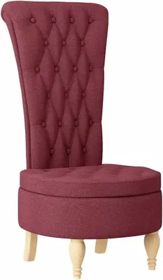 Produktbild von Weinroter Schlafsessel mit Fußstütze, gemütlicher Loungesessel für Schlafzimmer und Wohnzimmer, moderner Lesesessel mit hoher Rückenlehne, bequemer Stoff-Polstersessel, 56,5 x 70 x 110 cm