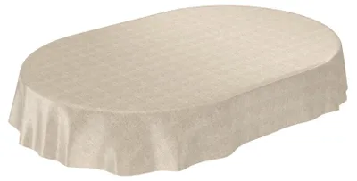 Wachstuchtischdecke abwaschbar und rutschhemmend 140 x 220 cm oval Schnittkante, Hauptbild