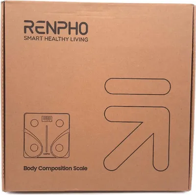 Produktbild von Renpho Personenwaage Digital -- 2024 Körpermesswerte 13 Körperfettwaage 180Kg Körperfett Muskelmasse 28 X 28Cm Rot