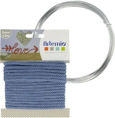 Produktbild von Blauer Strickgarn 5 mm x 5 m + Aluminiumdraht