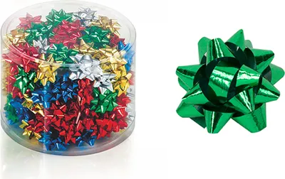 Produktbild von Geschenkschleifen Rosetten Metallic 2.5cm, 100 Stück, Farbauswahl:MIX bunt