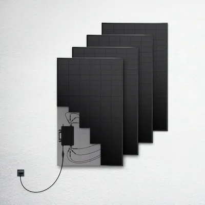 Produktbild von 1800 Watt, Bifazial Komplettset, Balkonkraftwerk, Ohne Halterung, Hoymiles HMS-1800W