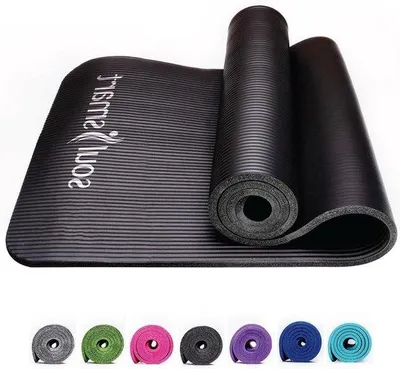 Produktbild von Rutschfeste TPE-Yogamatte für Fitness, Pilates und Gymnastik – leichte Reisematte mit Tragegurt – 6 mm dick