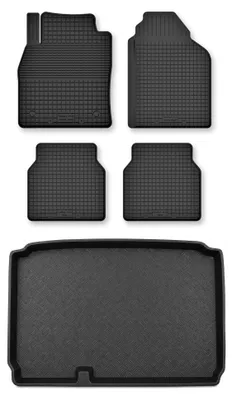 Produktbild von Gummimatten + Kofferraumwanne für Ford EcoSport MK2 2019- (unterer Ladeboden) – Schwarz, Semi-Universal, angepasst – Wielganizator Semi-Universal