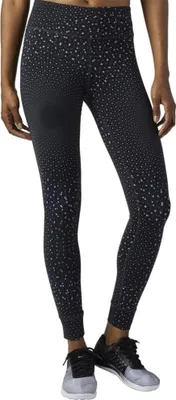 Obrázek produktu pro Reebok Lux, Sportovní legíny, Dospělý, Ženy, Plná délka, Černá, Bílá, Vzorovaný