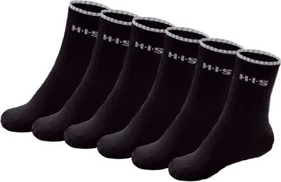 Produktbild von H.I.S. Sportsocken Tennissocken Damen Herren Laufsocken 6 -teilig schwarz Größe 47/48