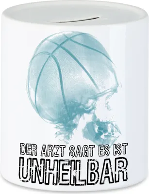 Produktbild von Der Arzt Sagt Es Ist Unheilbar Spardose Mannschaft Basketball Basket Korb Teamsport Ballsport Mannschaftsport
