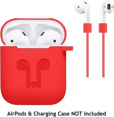 Produktbild von Schutzhülle für AirPods Kopfhörer aus Silikon, stoß- & kratzfest, mit Ladeausschnitt