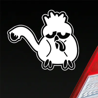 Produktbild von Auto Aufkleber Comic crazy Henne Tuning 12x10 cm Weiss Glanz Sticker Heckscheibenaufkleber
