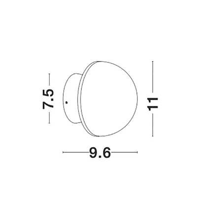 Produktbild von Nova Luce NETUNE LED Wandleuchte Grau 6W Warmweiss 11x9,6x7,5cm 9831051