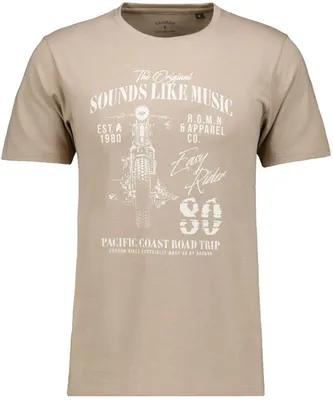 Ragman T-Shirt mit Laserprint in beige