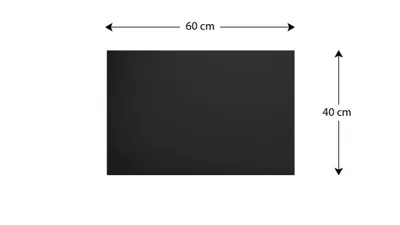 Zdjęcie produktu dla Tablica magnetyczna czarna na magnesy METALboards 90x60 cm + zestaw akcesoriów GRATIS