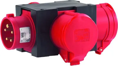 Produktbild von HEDI 97002 Kompakter Steckdosenverteiler, 400 V 16A für Außenbereich