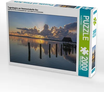 Produktbild von CALVENDO Puzzle Tagesbeginn am Hemmenlsdorfer See 2000 Teile Puzzle quer | 2000 Teile Lege-Größe 90x67cm Foto-Puzzle für glückliche Stunden