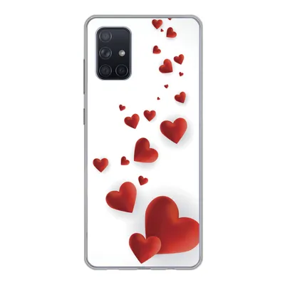Produktbild von MuchoWow® Handyhülle Schutzhülle Hülle für Samsung Galaxy A51 Eine Illustration eines Pfades der Herzen Silikon Softcase Handy Hülle - Schutzabdeckung