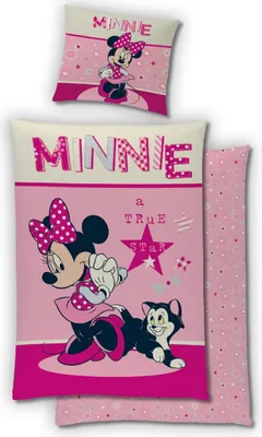 Produktbild von Disney Minnie Maus Bettwäsche Set – Kuscheliger 140cm x 200cm Bettbezug und 65cm x 65cm Kissenbezug für Kinder