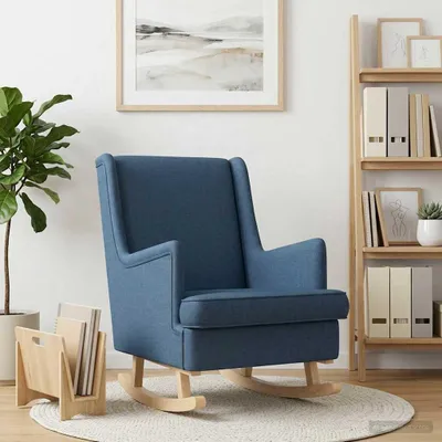 Produktbild von PUEAZU Schaukelstuhl Blau 62 x 80 x 85 cm Stoff - Schaukelstühle &34294