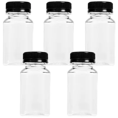 Image de Bouteilles de conservation, plastique réutilisable, bouchon à vis, 250 ml - 5 pièces