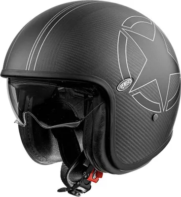 Produktbild von Premier Helmets 23 Vintage Star Carbon Bm 22.06 Jethelm Schwarz S Schwarz S