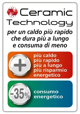 Obrázek produktu pro Macom Caldoblò, Elektrický přímotop s ventilátorem, Keramický, Vnitřní, Podlaha, Černá, Bílá, Otočné