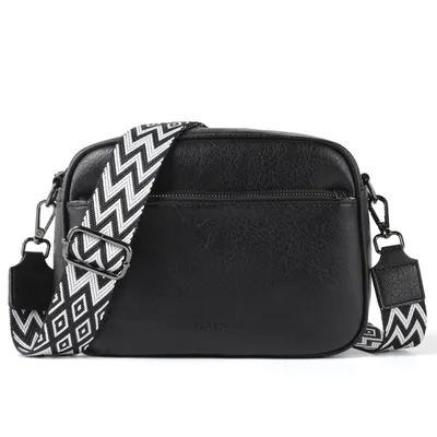 Produktbild von Umhängetasche Damen Handy Schultertasche, Kunstleder Crossbody Umhängetasche Drei Reißverschlussfächern mit Verstellbar Abnehmbar Schultergurt