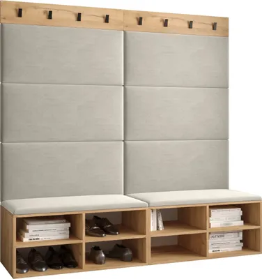 Produktbild von Garderobe MIRO Set 7 mit gepolsterten Paneelen Industrial Design
