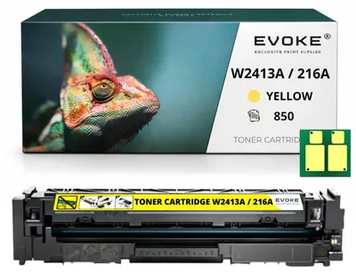 Immagine prodotto di Cartuccia toner compatibile Evoke per stampante HP W2412A 216A, colore giallo, resa di 850 pagine, compatibile con i modelli M155nw, M182n, M183fw