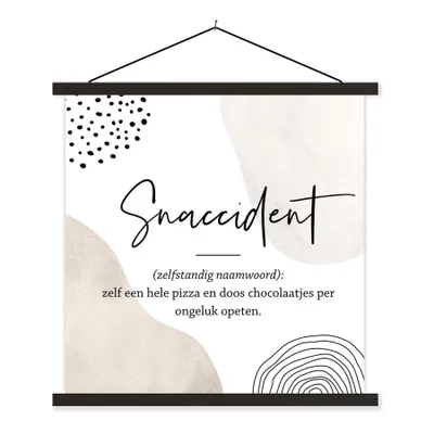 Produktbild von MuchoWow® Textilposter Zitate - Snaccident definition - Sprichwörter - Wörterbuch 40x40 cm mit schwarzem Rahmen - Fotos