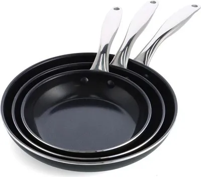 Produktbild von Jeroen Meus Premium Keramik Bratpfannenset - 3-teilig - -frei - Ø 20, 24 & 28cm - Für alle Herdarten geeignet