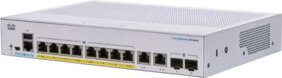 Obrázek produktu pro Cisco CBS250-8P-E-2G-EU, Řízený, L2/L3, Gigabit Ethernet (10/100/1000), Instalace do racku