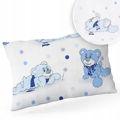 Produktbild von Kinder Kopfkissen 40x60 cm – Kleinkind Kissen – Antiallergisch – 100% Baumwolle