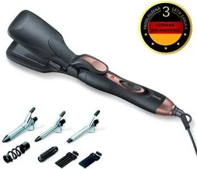 Obrázek produktu pro BEURER Multifunkční styler 25 W, 7 nástavců, keramická deska, černý HT 60