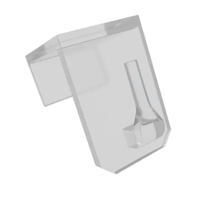 Produktbild von 10x Fensterhaken Dekohaken Klemmträger, transparent, zur Aufhängung von Fensterdekoration oder Gardinenstangen (Klemmbereich 15-20 mm)