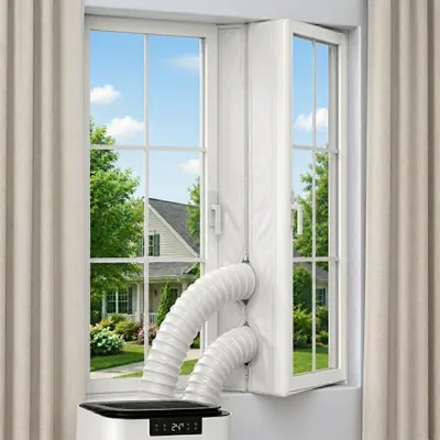 Produktbild von Fensterabdichtung Klimaanlage Fensterdichtung - 300 cm - Schwarz - Für mobile Klimaanlage