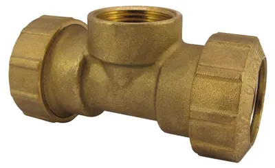 Immagine prodotto di Raccordo a T in Ottone per Tubi PE, Filettato 32x1"