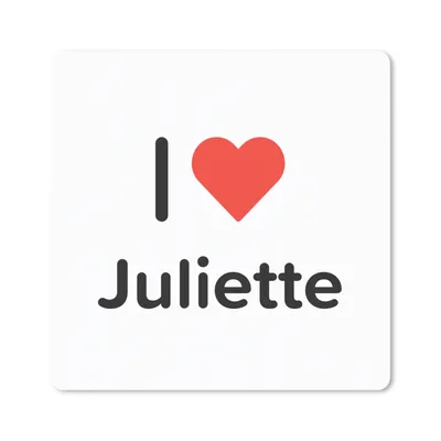 Produktbild von MuchoWow® Mauspad Mousepad Ich liebe - Juliette - Mädchen 20x20 cm - Mousepads - Maus Mat - Pad - Mausunterlage - Desk Mat - Bureauartikeln