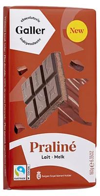 Produktbild von Galler Praliné Milchschokolade 180g – Feine belgische Milchpralinen, cremig